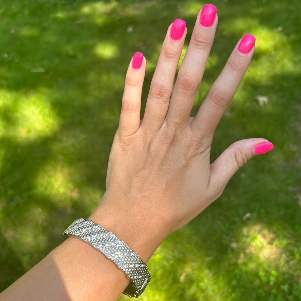 Sparkly Silver Cuff Bracelet
